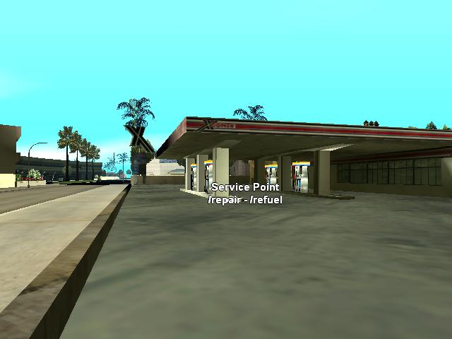 >Gas station service point