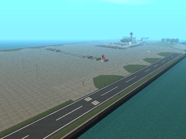 Side-view of the airport